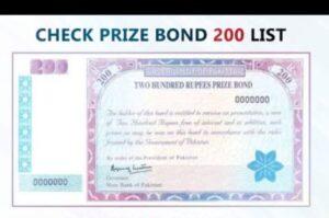 200 Prize Bond List 2025