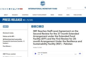 IMF Pakistan Staff Level Agreement