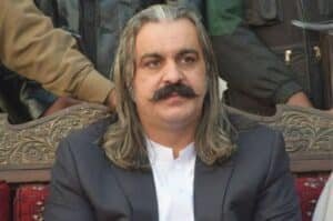 Amin Gandapur attends funeral of DI Khan attack martyrs