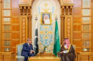PM Shehbaz Meets Saudi Crown Prince Mohammed bin Salman