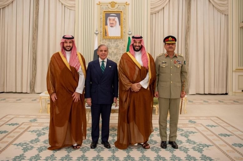 Prime Minister Shehbaz Sharif arrives in Riyadh for FII9 investor summit