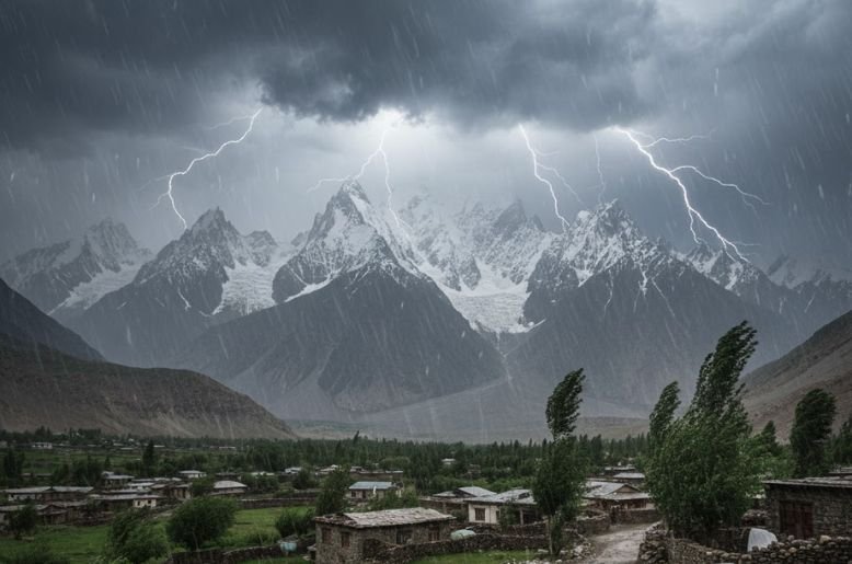 PMD , Wind, Hailstorm , Gilgit, AJK,