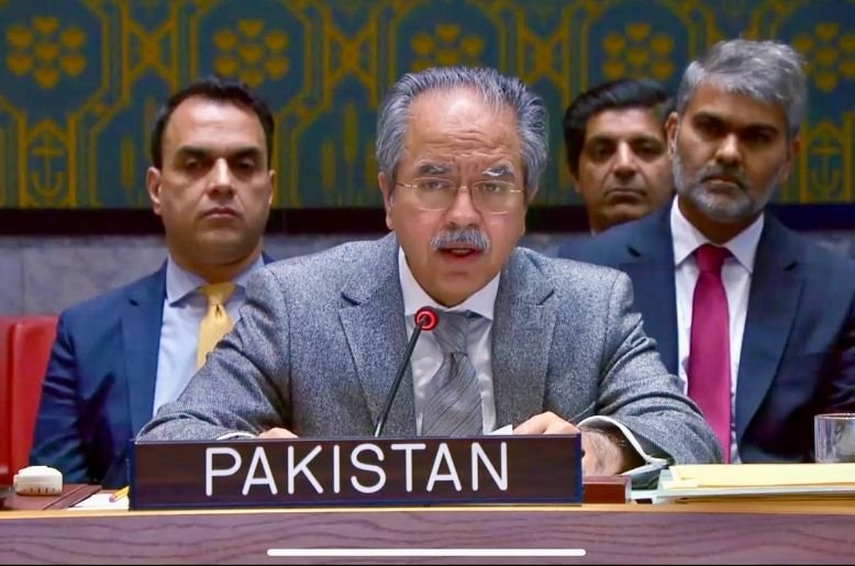 Ambassador Asim Iftikhar Ahmad addresses UN Security Council warning that illicit arms in Afghanistan threaten regional peace