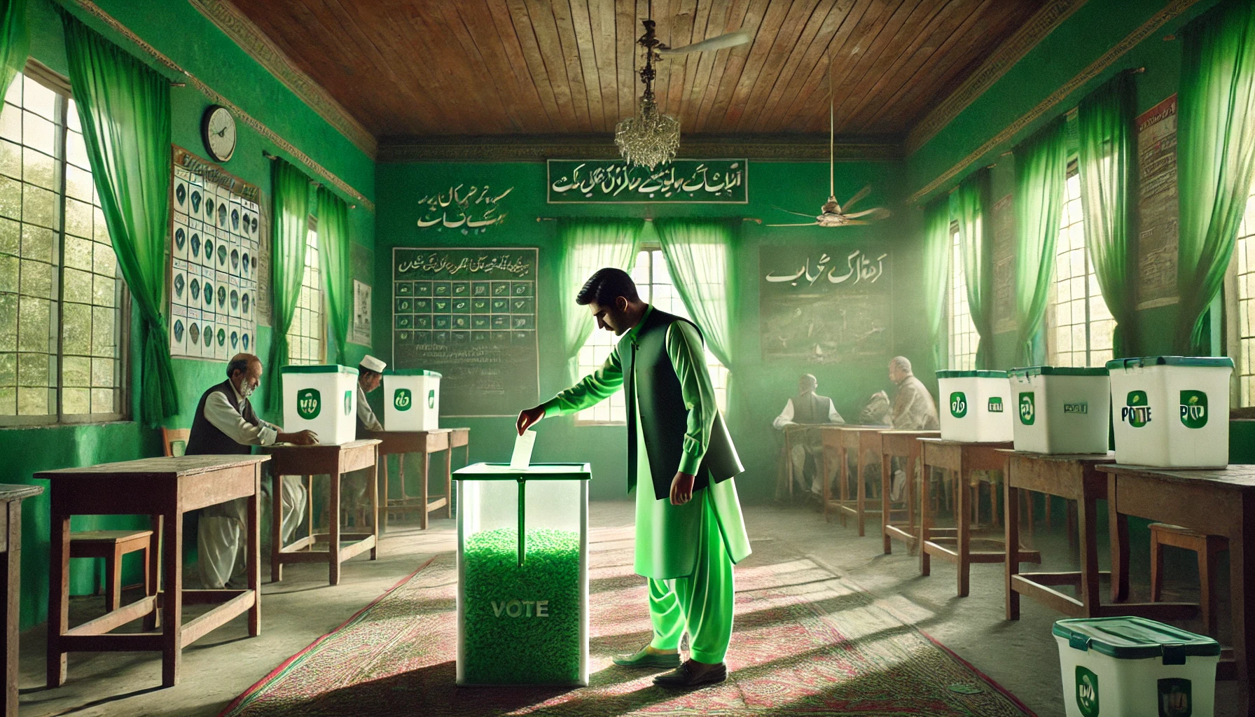 FAFEN observers monitoring polling process during November 23 by-elections in Pakistan