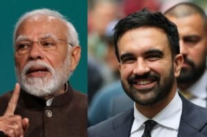 New York Mayor Zohran Mamdani addressing media after calling Narendra Modi a war criminal