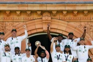 Temba Bavuma and his team winning ICC Test Championship