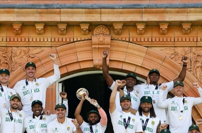 Temba Bavuma and his team winning ICC Test Championship