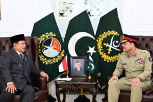 CDF Field Marshal Asim Munir meets Indonesian president Prabowo Subianto in Islamabad