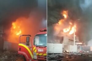 Karachi: Garment Factory catches fire