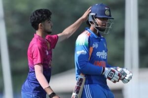 U19 Asia Cup: India's Vaibhav Suryavanshi loses calm at UAE wicketkeeper
