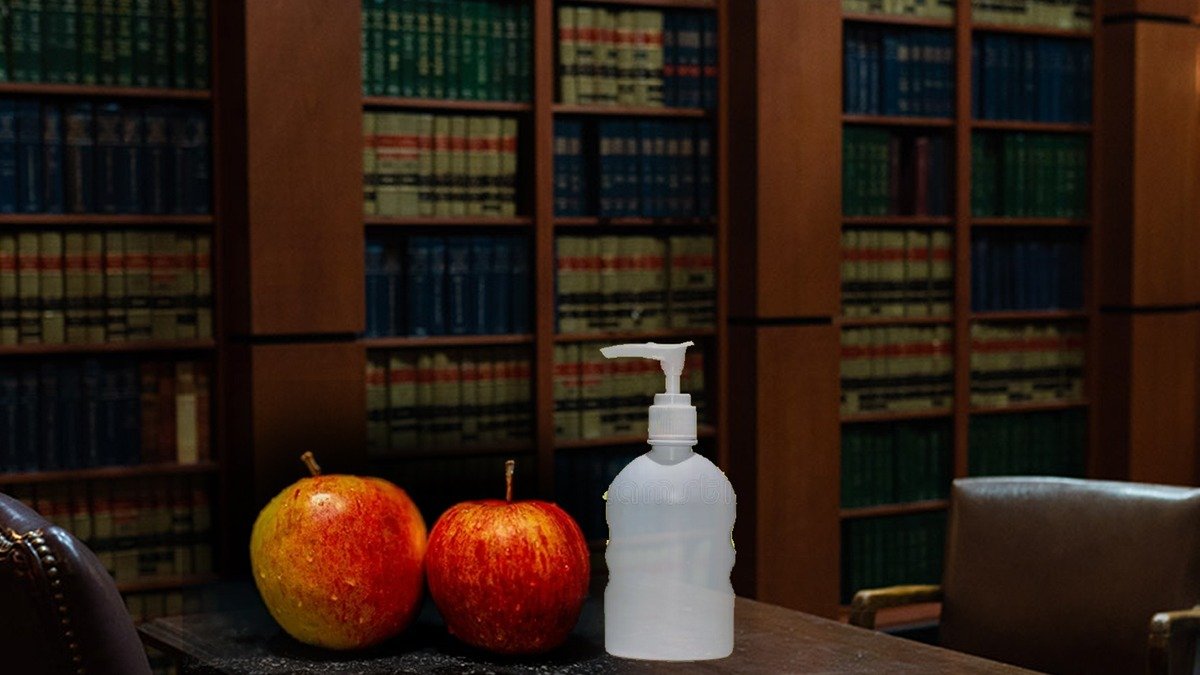 Two apples and a hand wash stolen from judge's chambers