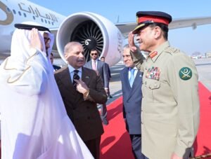 UAE president greeted by PM and COAS Asim Munir