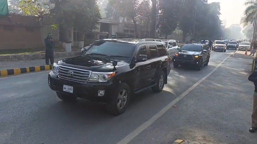 KP CM arrives in Lahore