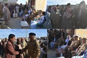 Commander 12 Corps interact with locals during Besima City visit