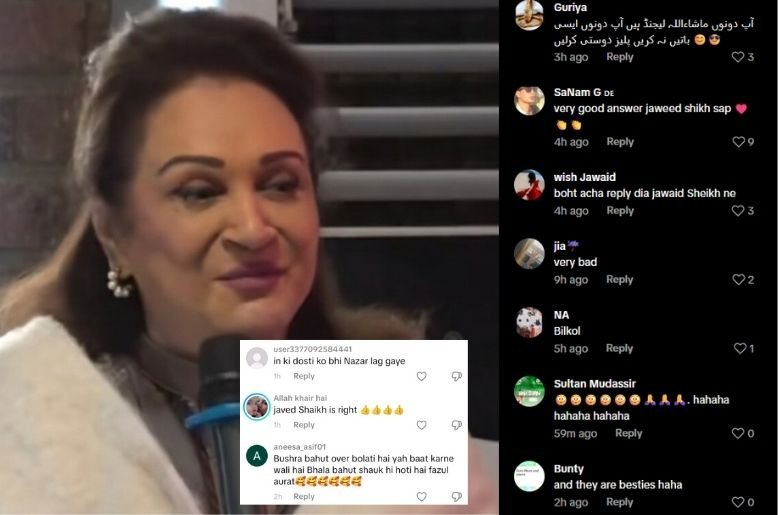 Javed Sheikh hits back at Bushra Ansari’s divorce joke