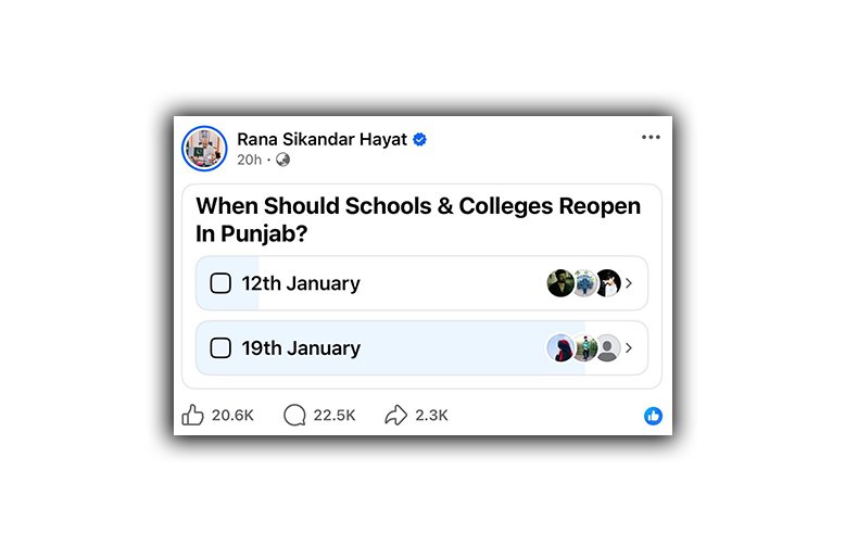 Rana Sikandar Hayat schools and college reopening