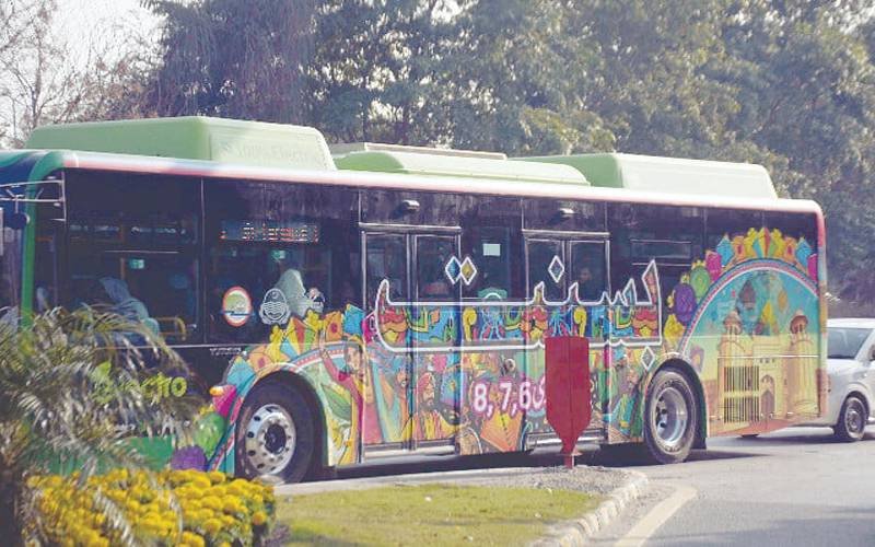 Lahore buses adorned with cultural colours