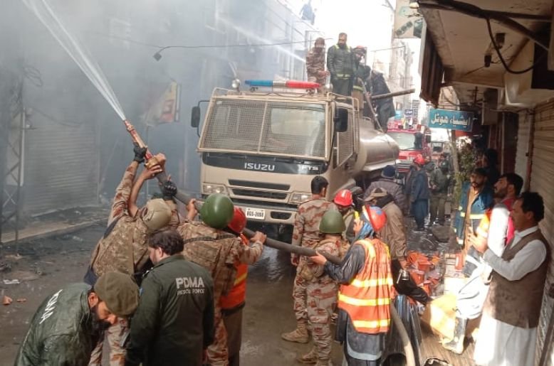 Quetta's Achakzai Plaza fire