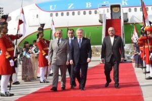 Uzbek President Shavkat Mirziyoyev arrives in Islamabad on two-day visit