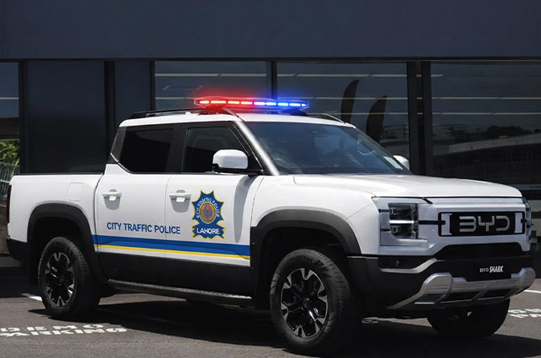 Lahore Traffic Police BYD electric vehicles