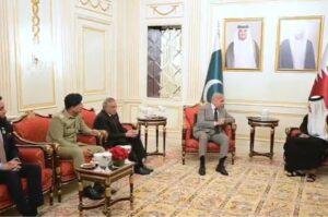 PM Shehbaz, Field Marshal Asim Munir meet Qatari PM Sheikh Mohammed bin Abdulrahman