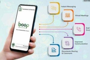 In which ministries govt introduced messaging app ‘Beep’?