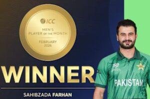 Sahibzada Farhan ICC, sahibzada farhan, icc. icc player of the month, icc february player of the month, icc rankings