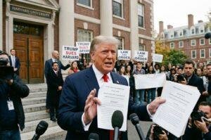 Trump Harvard university