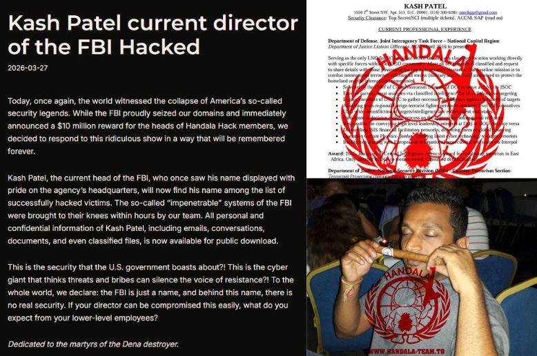 Iran linked 'Handala' group hacks FBI chief Kash Patel’s personal emails, photos