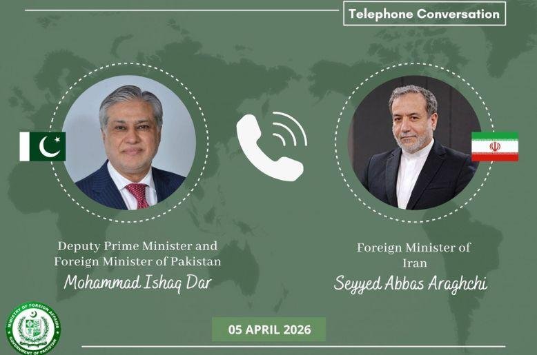 FM Dar holds call with Iranian FM Abbas Araghchi, both agree to maintain close contact