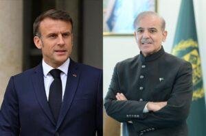 French President holds call with PM Shehbaz, praises Pakistan’s conciliatory role