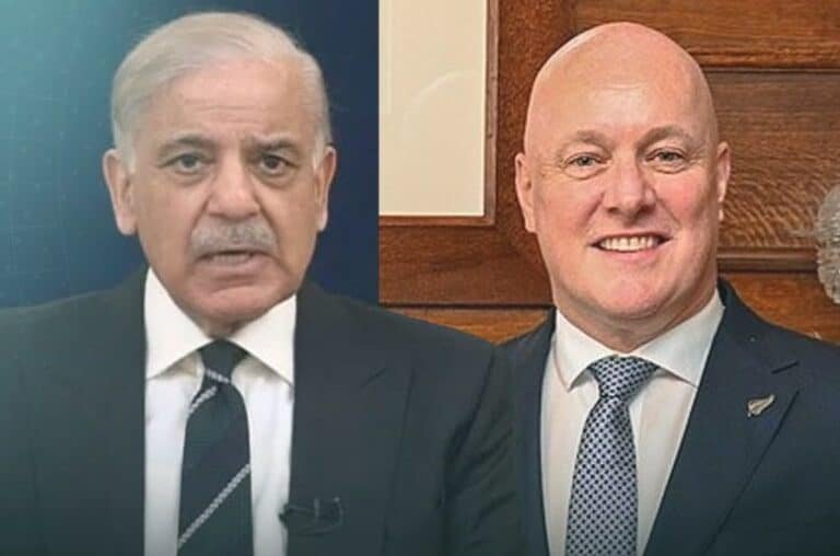 New Zealand PM contacts PM Shehbaz Sharif