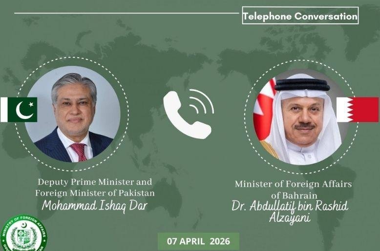 Ishaq Dar holds call with Bahrain FM