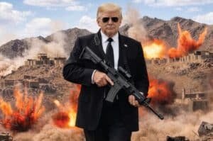 Trump threatens Iran with new AI photo