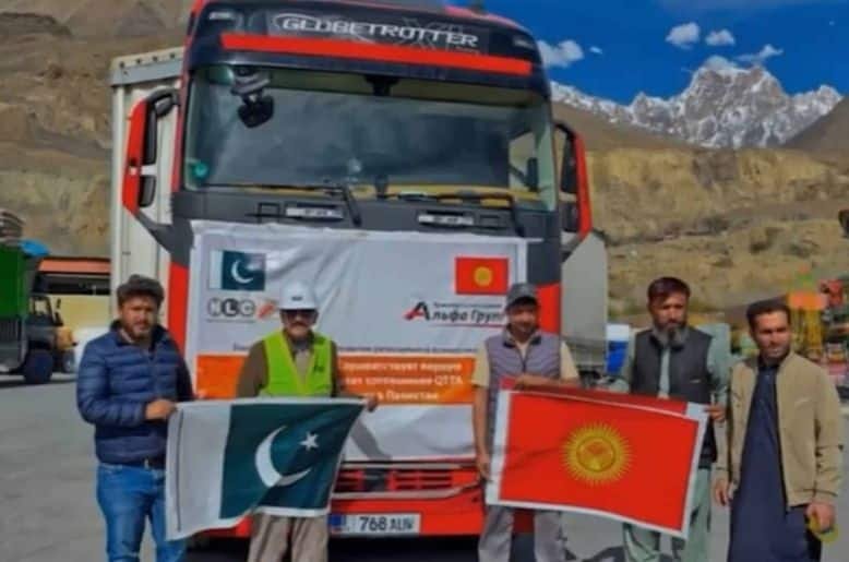 Kyrgyzstan transit truck arrives at Sost, boosting regional connectivity