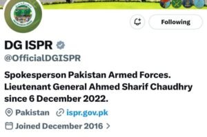 DG ISPR changes twitter Profile Picture After a Decade