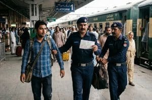 Passenger arrested fake ticket
