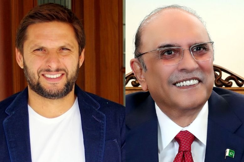 President Zardari confers Hilal-e-Imtiaz on Shahid Afridi
