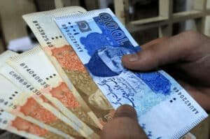 Pakistani currency in circulation