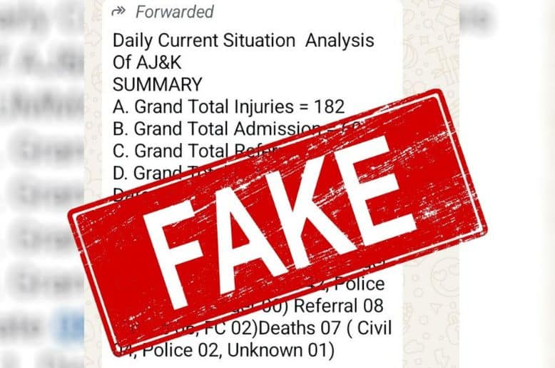 False claims spread about AJK as India-originated WhatsApp messages circulate