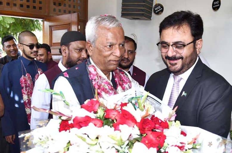 Governor Sindh Nehal Hashmi returns after performing Hajj