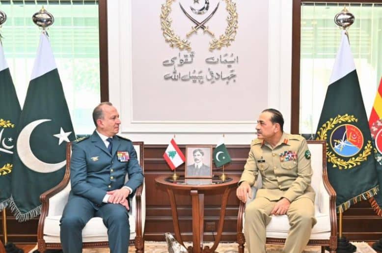Field Marshal Asim Munir meets Lebanese Commander-in-Chief