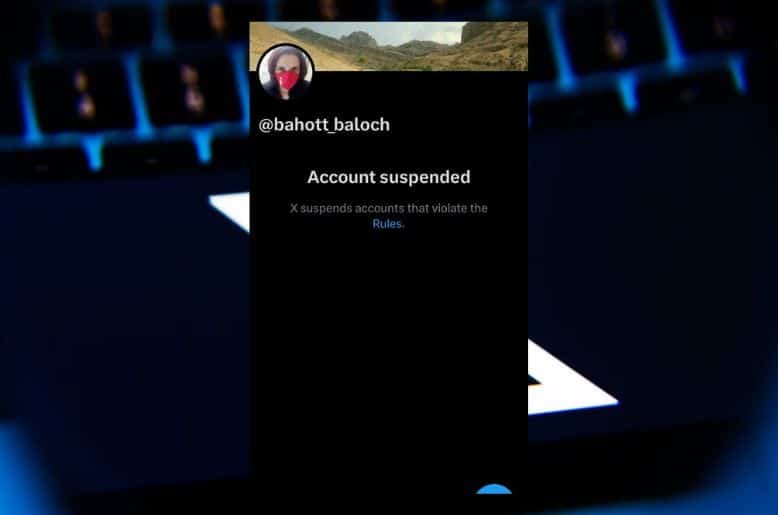 India-backed propaganda account ‘Bahott Baloch’ permanently banned from X