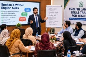 Punjab teachers english training, punjab english training, spoken english skills, written english skills teachers