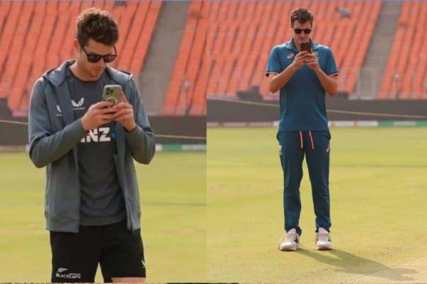 Why did New Zealand Captain take photo of pitch?