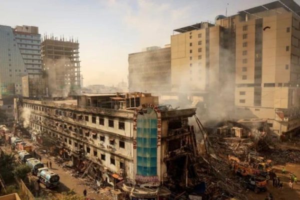 Fire erupts at Gul Plaza due to lighter use: Initial report