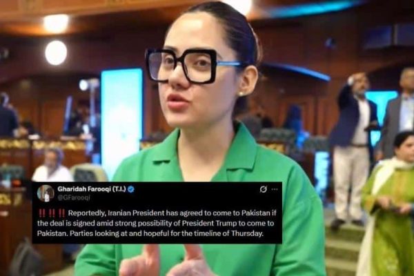 Iranian President, Trump may visit Pakistan if deal is sealed: Gharidah Farooqi