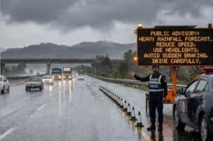 motorway police issues public advisory amidst heavy rainfall