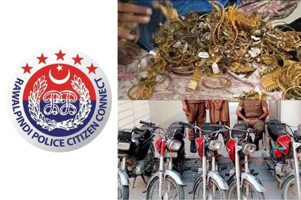 Rawalpindi police nab suspects, recover stolen bikes and jewellery