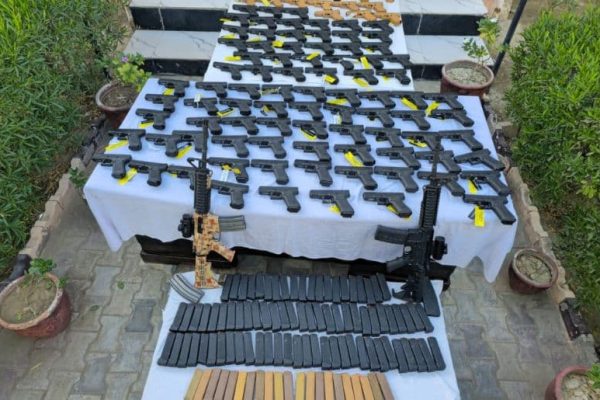 Security forces seize large cache of weapons, arrest two in Kech